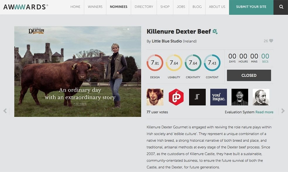 killenure awwwards