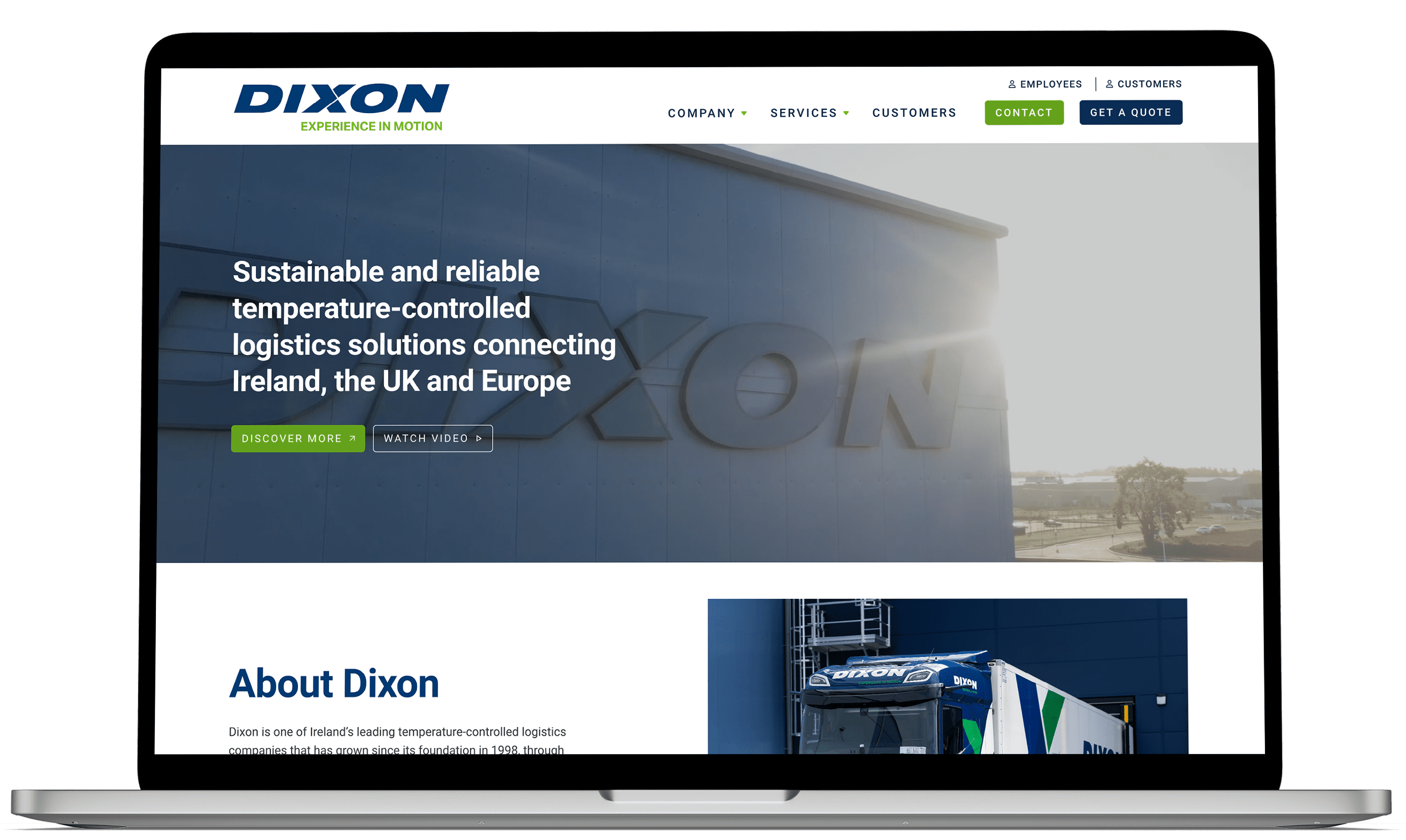 Website design Ireland for Dixon Transport Ireland