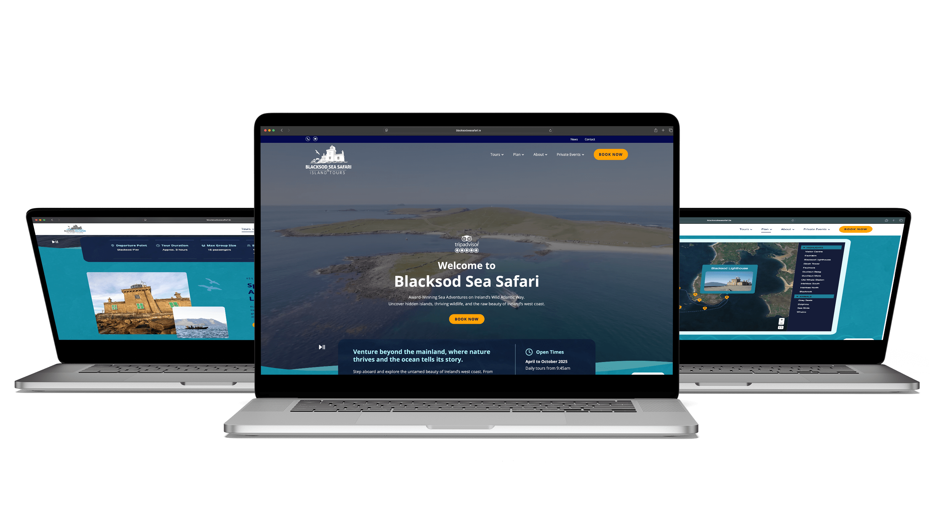 Website design Ireland for Blacksod Sea Safari