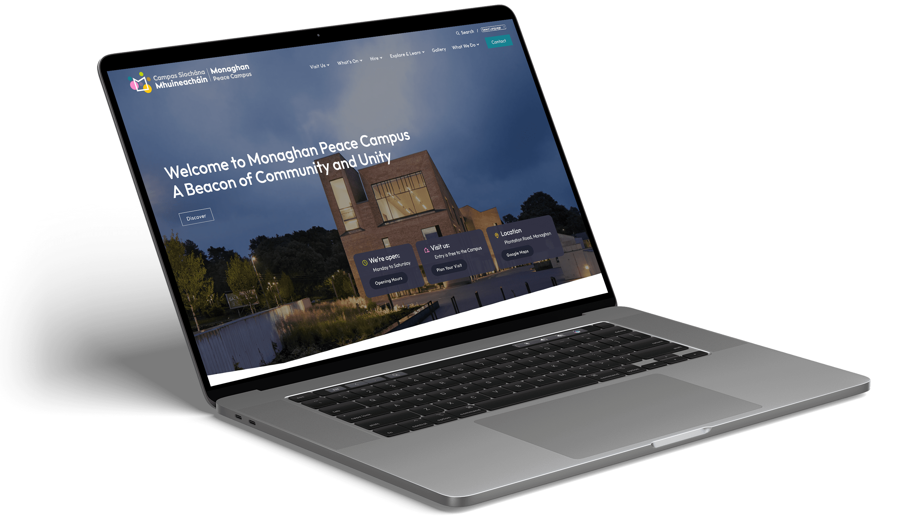 Website design Ireland for Monaghan Peace Campus